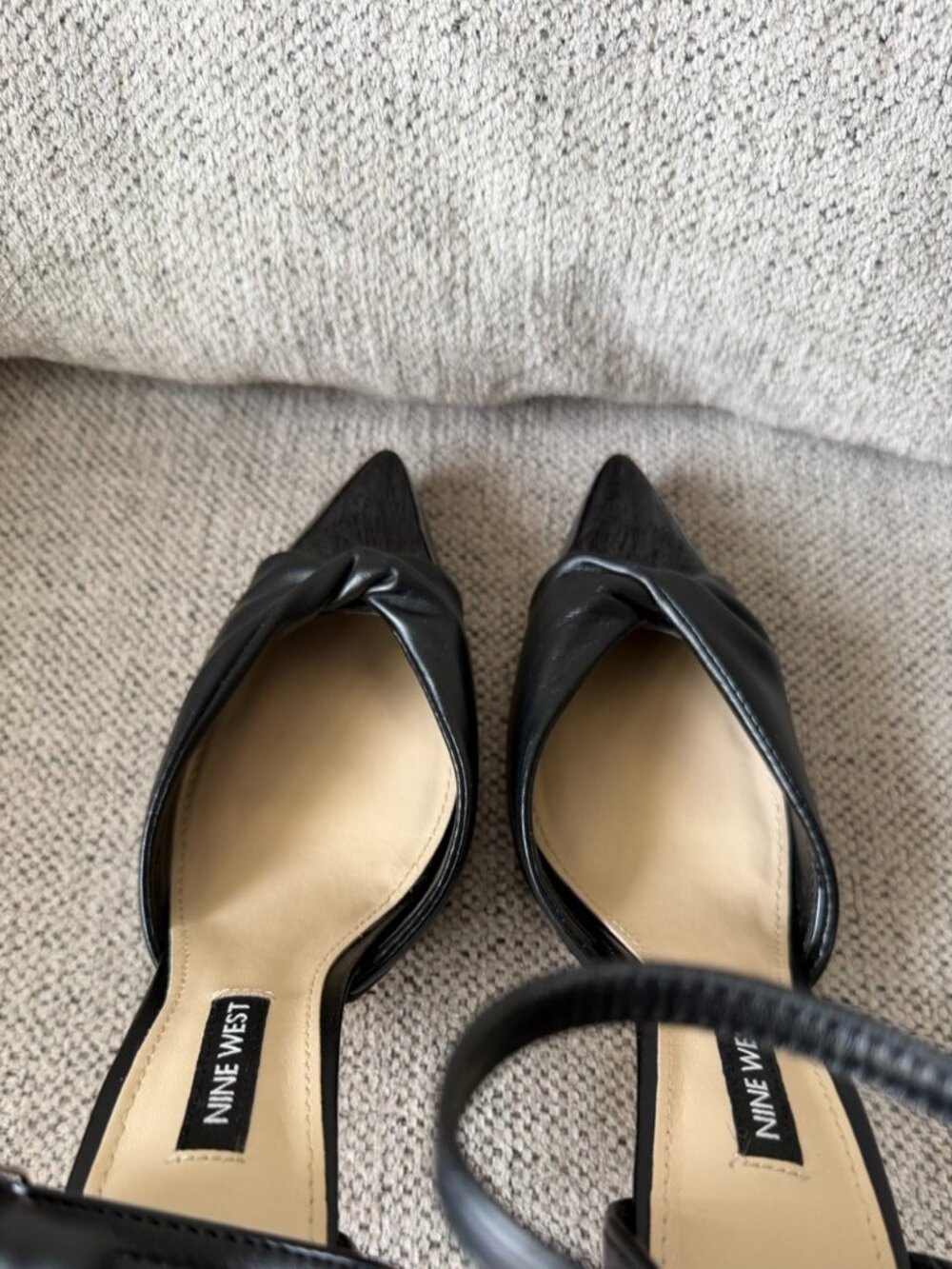 Nine West Women's Eright Pointy Toe Pump - Black Patent/Black Matte/Silver - Picture 6 of 8